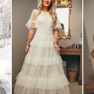 whimsical dress in white